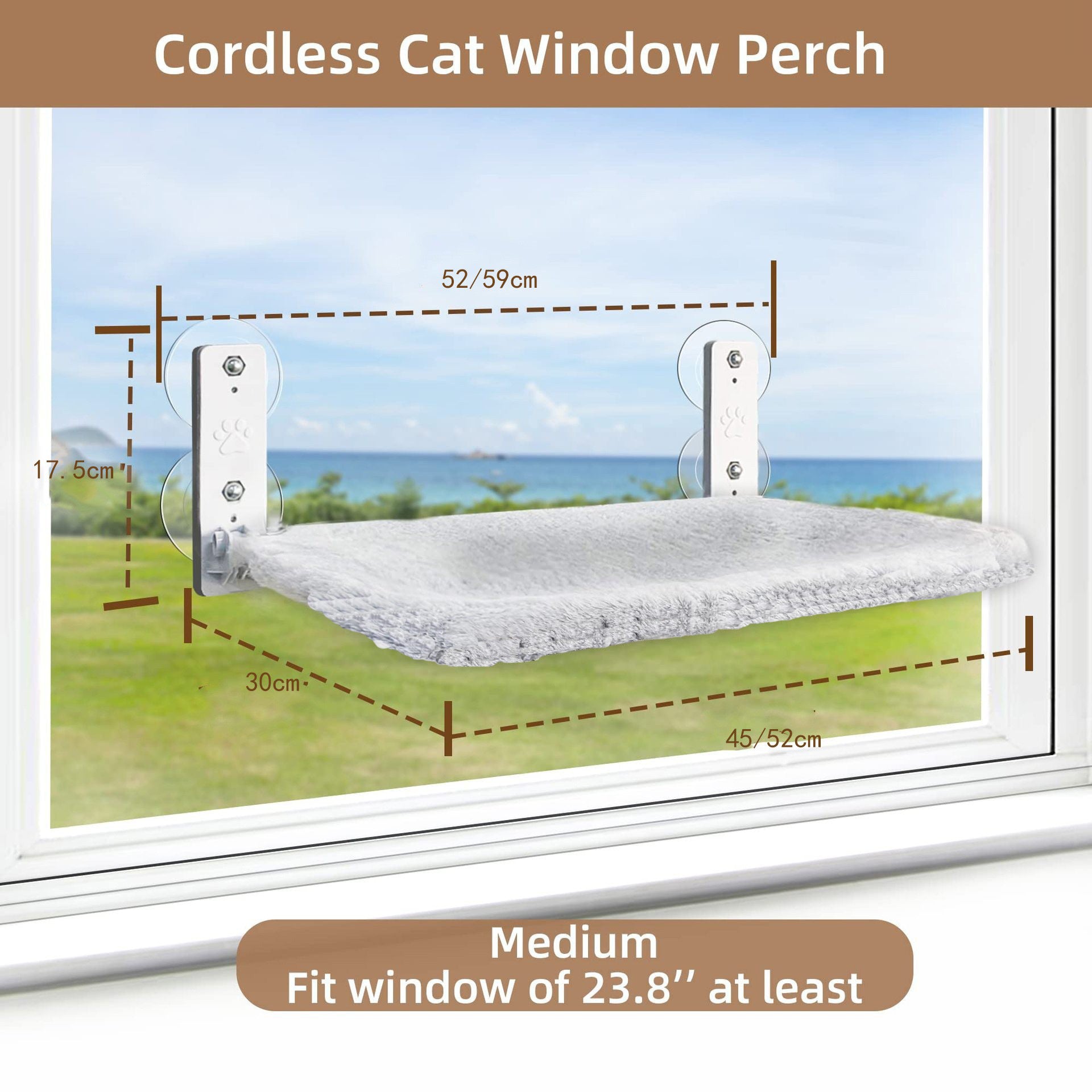 Pet Supplies Cordless Window Perches Cat Hammock Indoor Foldable Seat Pet Convenient Cordless Hammock