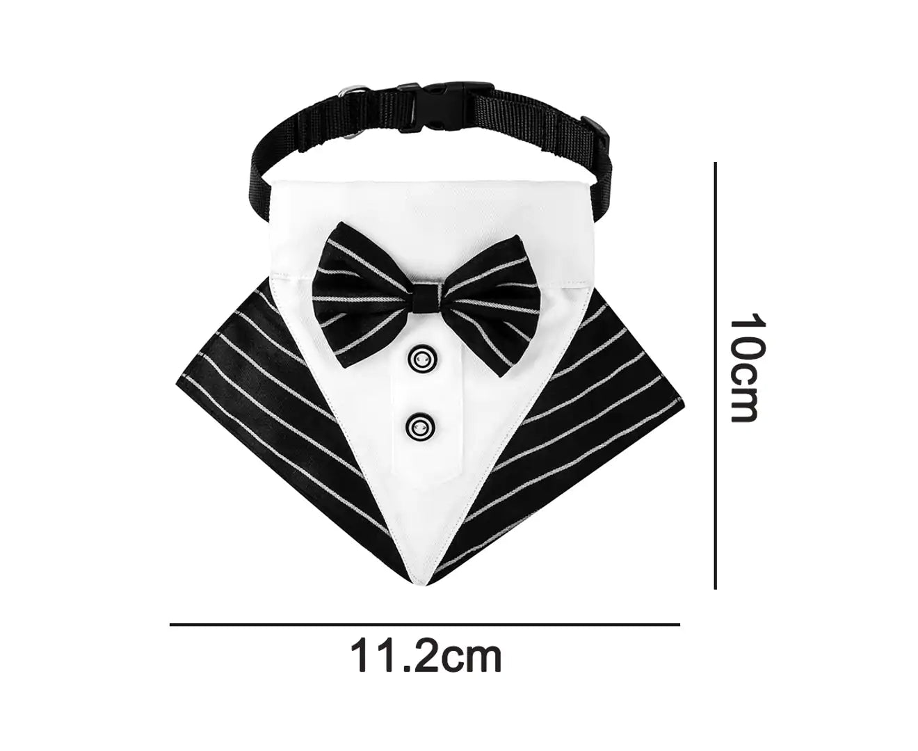 Formal Dog Tuxedo Scarf Pet Wedding Bow Tie Scarf Collar Adjustable Black Dog Tie