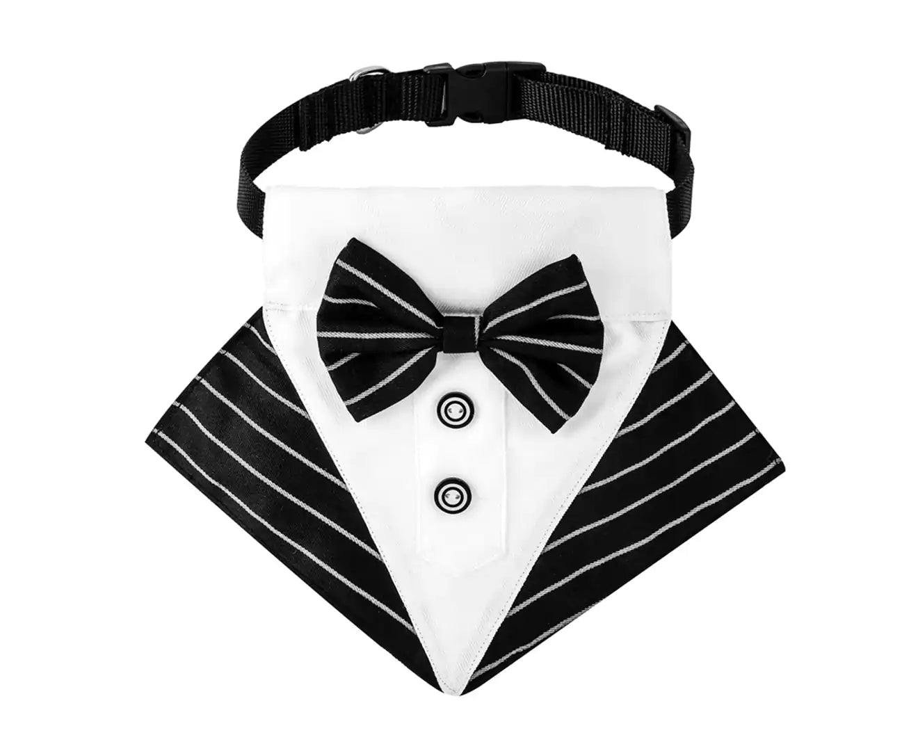 Formal Dog Tuxedo Scarf Pet Wedding Bow Tie Scarf Collar Adjustable Black Dog Tie