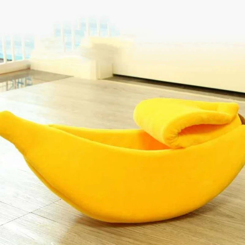 Cute Cat Bed Banana-Shaped Soft Cat Cuddle Bed House Lovely Pet Supplies for Cat Kittens Rabbit Small Dogs Pet Products LBS