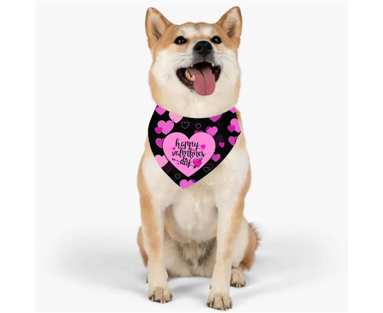 Pet Bandana Double-Sided Love-Heart Pattern Dress-Up Exquisite Puppy Cats Triangle Saliva Towels for Valentine'S Day