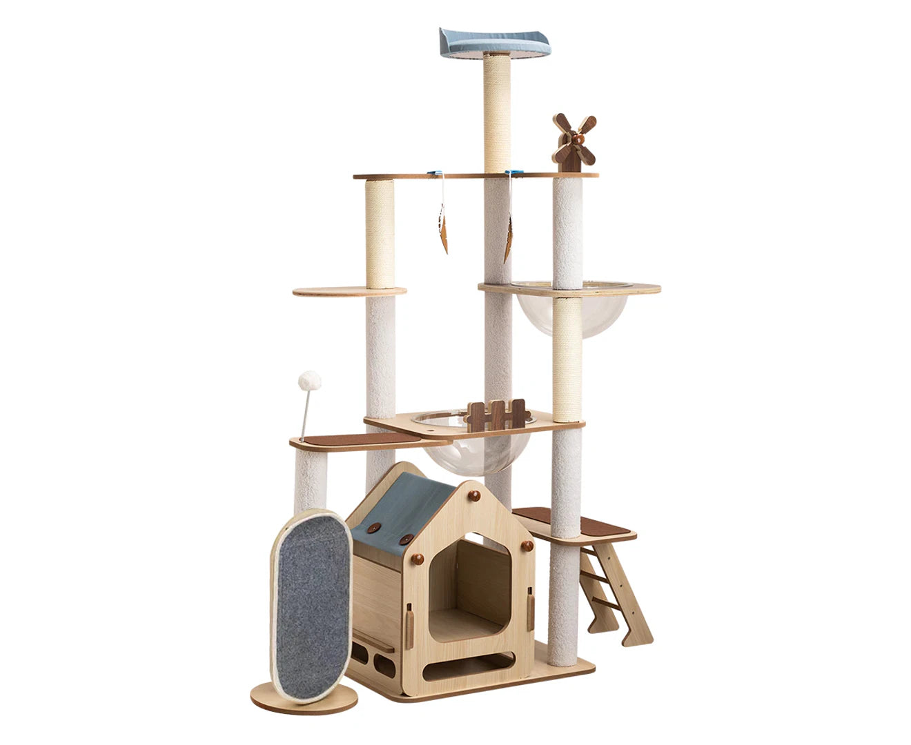 1.67Cm Cat Tree Mega Cat Tower and Scratching Post - Windmill Style