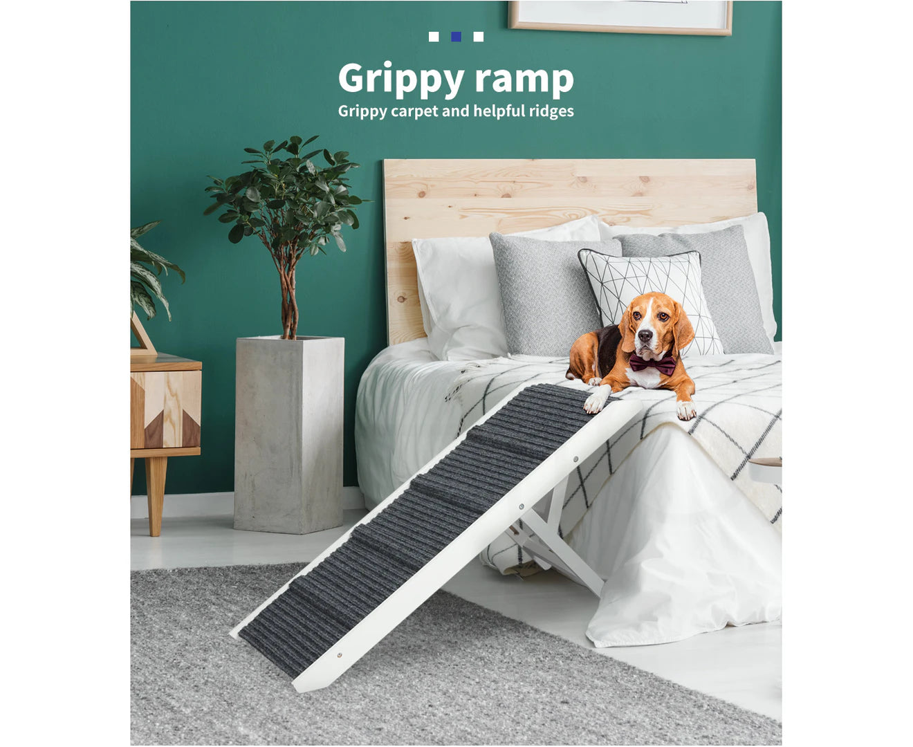 Dog Ramp Adjustable Height Stair for Bed Sofa Cat Dogs Folding Portable