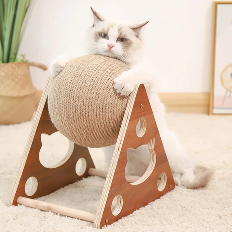 New Cat Toy Interactive Cat Scratcher Board Kitten Sisal Rope Ball Scratch Paws Pet Grinding Scratching Cats for Scratcher Toys