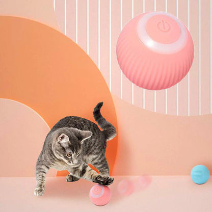 Electric Cat Ball Toys Automatic Rolling Smart Cat Toys for Cats Training Self-Moving Kitten Toys for Indoor Interactive Playing