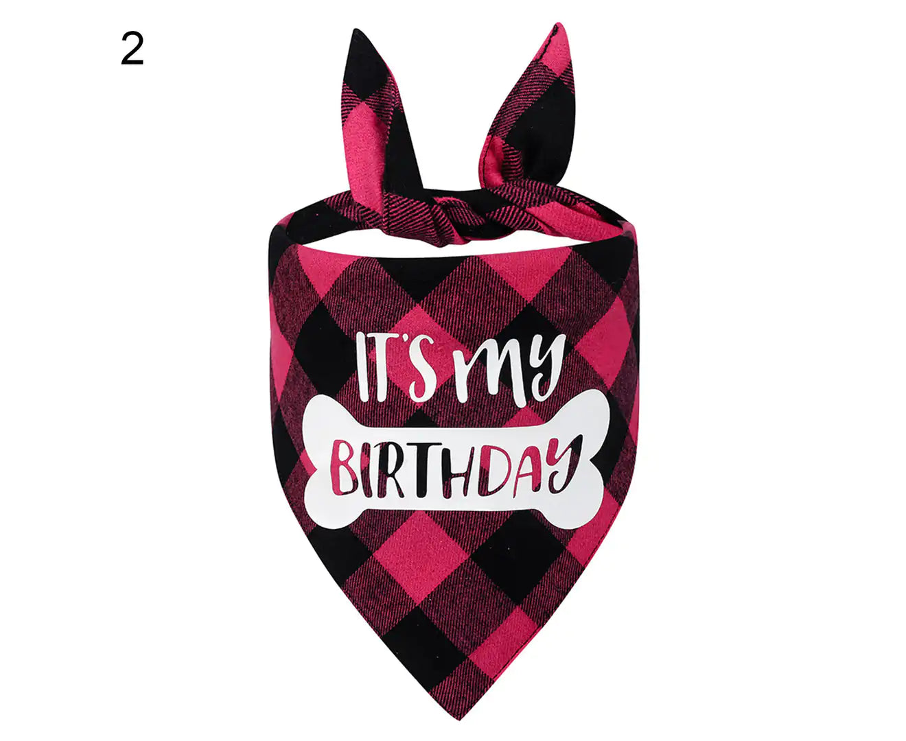 Pet Saliva Towel Plaid Pattern Cute Accessories Breathable Dog Birthday Bandana Cat Triangle Scarf for Party 2