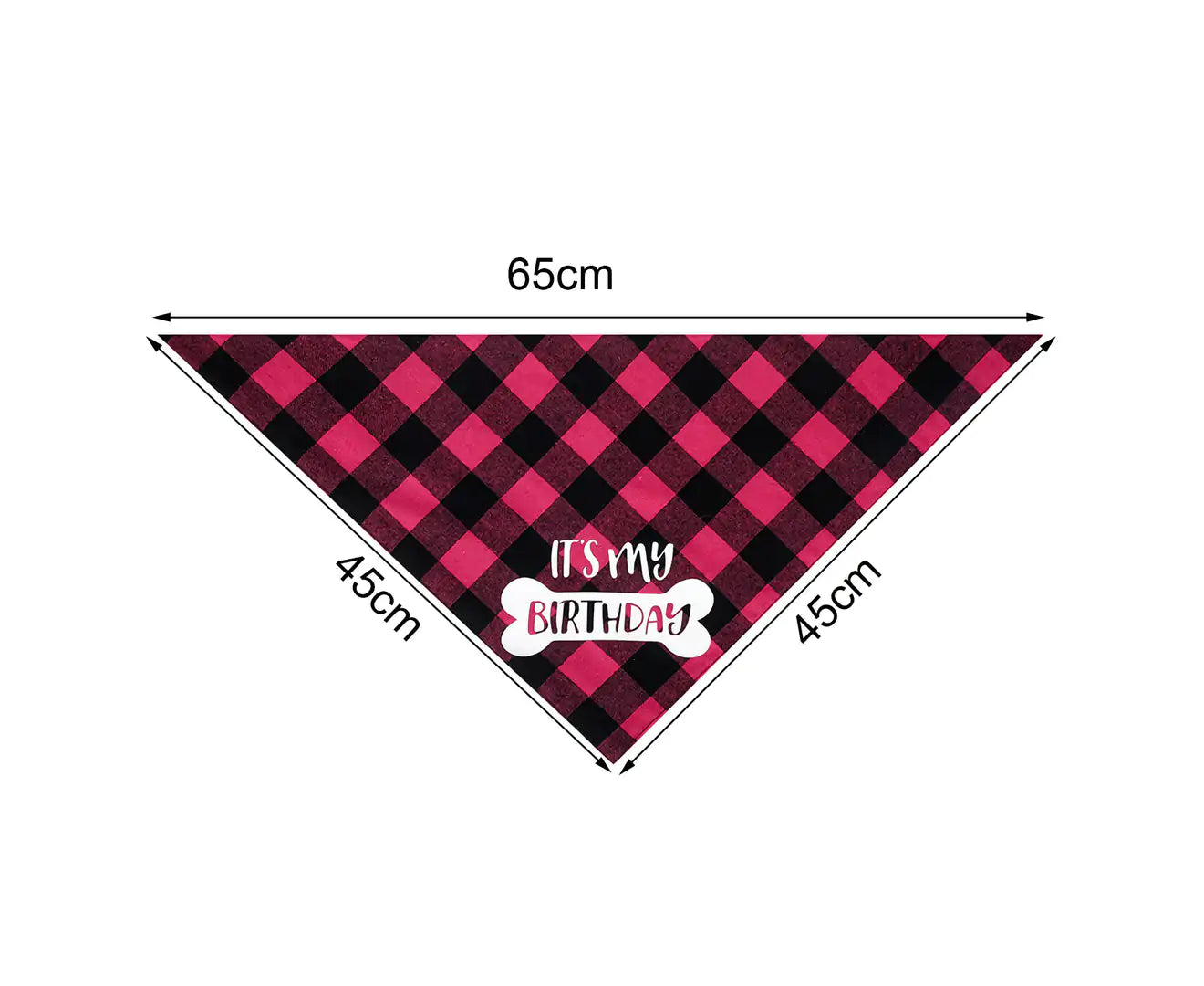 Pet Saliva Towel Plaid Pattern Cute Accessories Breathable Dog Birthday Bandana Cat Triangle Scarf for Party 2