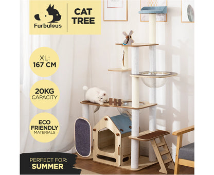 1.67Cm Cat Tree Mega Cat Tower and Scratching Post - Windmill Style