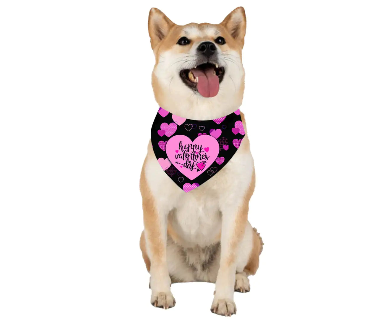 Pet Bandana Double-Sided Love-Heart Pattern Dress-Up Exquisite Puppy Cats Triangle Saliva Towels for Valentine'S Day